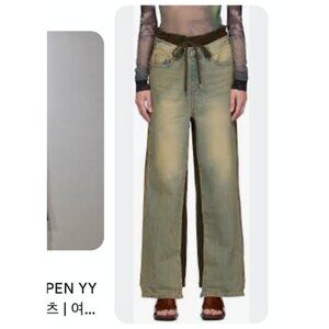 Open YY The Open Product Front Jean Brown Corduroy Pants Unisex Size 3 Large 36